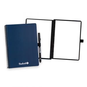 BAMBOOK Colourful - Cahier Effacable - Marin (Bleu Foncé) - Couverture Souple - A5 - Vierge - Cahier Réutilisable, Cahier Connecté, Carnet Effacable (Bambook products, neuf)