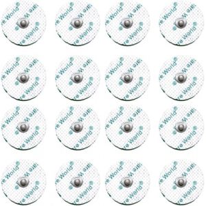 Tens Electrode Lot de 16 électrodes rondes autocollantes avec connexion à goujon de 3,5 mm pour soulager la douleur Compatible avec les appareils Beurer, Sanitas Tens (Healthcare World Online, neuf)