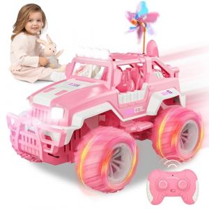 FORMIZON Rose Voiture Télécommandée Fille, 1:18 RC Télécommandé, Remote Control Car Tout-Terrain, Off-Road Coccinelle Voiture, Convient pour 3-12 Enfant, Cadeaux Jouets Idéales (Jeep) (Passionor Trade Kft., neuf)