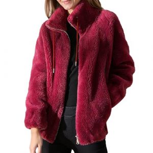 Veste Polaire Femme Grande Taille Manteau Hiver a Capuche Chic Portage Manteaux Et Blousons Chaud Chaude Fausse Fourrure Poncho Mi Saison Doudoune Blouson Zipp&eacute;e Gilet (keicyd, neuf)