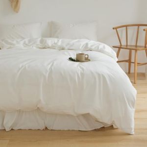 LSZHBSL Parure de lit - Housse de Couette 160 x 210 cm Coton Parure de Lit Linge de lit Avez Fermeture &Eacute;clair (XINLU-EU, neuf)