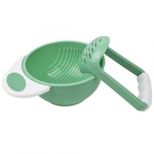 HOTUT Bol de Broyage pour Bébé, Bol de Broyage de Purée, Bol à Mélanger, Mresse-purée pour Bébé, Bol d'alimentation pour Bébé, Presse Alimentaire pour Bébé - Vert foncé (ZHDAYA, neuf)