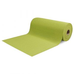 Tapis au mètre de voie pour extérieur, couloir, bord de piscine, tapis en caoutchouc, antidérapant, multi-usages absorbants, éponge Aquamat, couleur unie, (250 x 65 cm, vert clair) (SaRani, neuf)