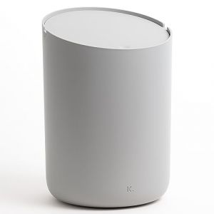 Kazai.&reg; Mini-Poubelle de Salle de Bain 'Tove' - 1,5L | Petite Poubelle WC | Pour Salle de Bain, Cuisine, Bureau ou pour la table | Antid&eacute;rapante, Seau Int&eacute;rieur | Gris clair (mtc commerce GmbH, neuf)