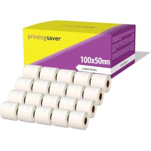 20 Compatibles Rouleaux 100mm x 50mm &Eacute;tiquettes thermique pour Zebra GK420d GK420t GC420d GX420d GX420t GC420t GX430t GT800 LP2844 TLP2844 Citizen CL-S521 CL-S621 CL-S631 (1000 &Eacute;tiquettes par Rouleau) (Printing Saver, neuf)