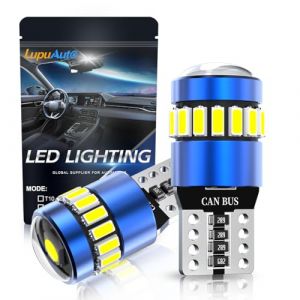 lupuauto Ampoules T10 W5W LED, 750LM &Eacute;clairage &agrave; 360&deg;, Ampoule 194 168 Pour Voiture Lampes de Lecture, D&ocirc;me, Coffre, Lampe de Plaque D'immatriculation, Bleu-Glacier Lumi&egrave;re, 2Pcs (LupuAuto, neuf)
