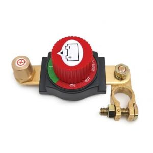Primasage Coupe Batterie, En Laiton Coupe Circuit Batterie, 12v-48v, Isolateur Interrupteur de Batterie pour Voitures, Motos, Caravanes et Yachts (Rouge) (primasage, neuf)