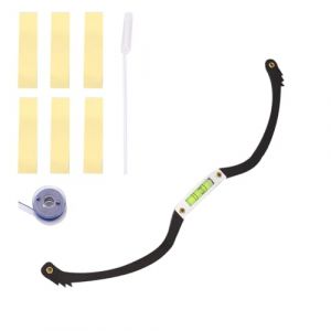 Joyzan R&egrave;gle de Marqueur Ligne Sourcil, Marquage Dessin Sourcil Sym&eacute;trique Mappeur Tatouage Mesurant Maquillage Arc Fl&egrave;che avec &Eacute;ponge Cordes &Eacute;quilibre Extension Forme Pochoir Outil Accessoire(Noir) (Enraek, neuf)