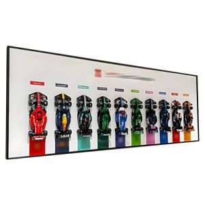 Panneau mural d'affichage pour Lego 77242-77251 F1 Racing Cars Series, cadre mural de blocs de construction compatible avec Lego 77250, panneau d'affichage de rangement cadre photo (mod&egrave;le non inclus (Einsame Nacht, neuf)