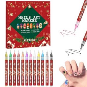 Lunaobrik Stylo &agrave; vernis gel | Pointe fine r&eacute;sistante aux bavures | Stylos marqueurs pour ongles | pour salon, &eacute;tude, maison et pour les passionn&eacute;s, femmes, professionnels de les jours (sitorm, neuf)