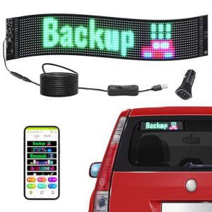 VEVOR Enseigne Lumineuse LED Programmable Flexible, Panneau d&rsquo;Affichage D&eacute;filant Polychrome P6, Panneau Publicitaire LED, Contr&ocirc;le Application Bluetooth, pour Magasin, Bar, Publicit&eacute;, 68x12 cm (VEVOR Direct Store FR, neuf)