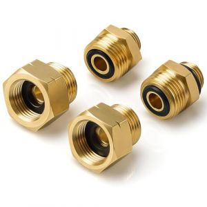 ingoodtle 4 Pi&egrave;ces Adaptateur Bouteille Gaz Adaptateurs Bouteille de Gaz pour l&lsquo;Europe Adaptateur Bouteille gaz raccord en Laiton pour Connecter Le R&eacute;gulateur de Pression Aux Bouteilles (DengHaJuBao, neuf)