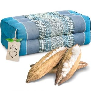 Livasia Coussin Yoga carr&eacute; Bloc - 17x34x12cm - Coussin de m&eacute;ditation kapok, Coussin de Soutien Bolster rectangulaire, Accessoires Yoga Pilates Coussin cale-Nuque, Fait Main (Bleu Clair) (livasia, neuf)