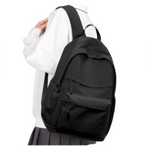 VGCUB Sac a Dos Collège Lycee Ado Fille Garcon Scolaire Sac à Dos Cartable College Fille Primaire Ecole Renforcé Léger Impermeable Sac ados Scolaires Garçon Bookbag Noir (YANZM, neuf)