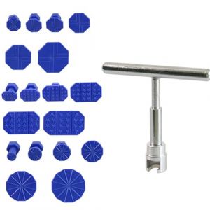 Bamyli Kit Debosselage sans Peinture - Kit Debosselage Carrosserie, 19 Pi&egrave;ces Outils R&eacute;paration Auto avec Extracteur en T et Entretoises, D&eacute;bosselage sans Peinture Professionnel (YuYouFeiZhou, neuf)