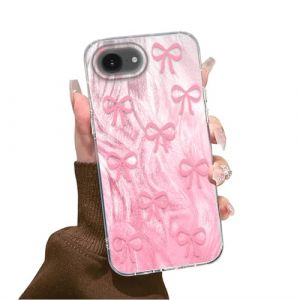 Tedyhulle Coque pour iPhone 7/8/SE 2020/SE 2022 4,7", Etui avec N&oelig;ud Papillon Rose Mignon Motif, Fine Souple Bumper Antid&eacute;rapante Antichoc Protection Housse Case Femme Fille El&eacute;gante Paillette Cover (xinhuiyuancase, neuf)