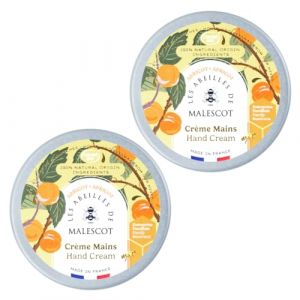 Les Abeilles de Malescot – Crème Hydratante pour les Mains au Miel et à la Cire d’Abeille Française – Peaux Sèches & Sensibles – Parfum Abricot – 100% Français & Certifié Bio (Les Abeilles de Malescot, neuf)
