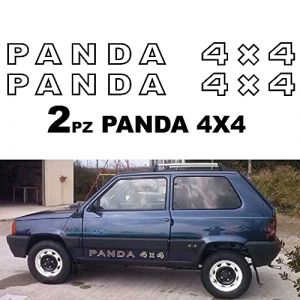 Pumu Autocollants compatibles avec Panda 4 x 4 141 stickers tuning logo fiat blason sisle hors route (noir) (Pumu Stickers, neuf)