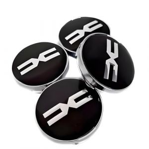 XVBFSC 4 Pi&egrave;ces Cache Moyeux pour Dacia Duster 2010-2021 2022 2023 2024 2025, Capuchon Enjoliveur Centre Roue Centre de Jante Capuchons Badge Logo Accessoires,B-56mm (陈真艺, neuf)