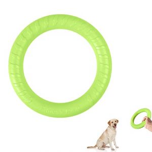 QEEROYO Anneau de Morsure de Chien, Chien Jouets Anneau, Anneau D'entra&icirc;nement Interactif, Disque de Lancer Durable, pour Petits et Grands Chiens (OliveeeBeauty, neuf)