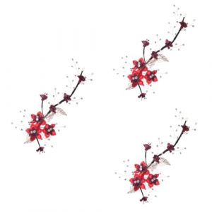 FRCOLOR 3 Pcs Rouge Fleur Cheveux Clip De Mariage Perle Barrette Strass Épingle À Cheveux De Mariage Barrette Épingle À Cheveux De Clip Strass Cheveux Clip Demoiselle D'Honneur (White Beach, neuf)