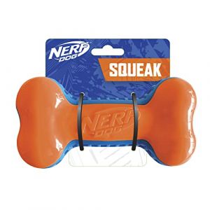 Nerf Dog TPR EXO Os couineur Bleu/Orange 17,8 cm (L&M Shöp, neuf)