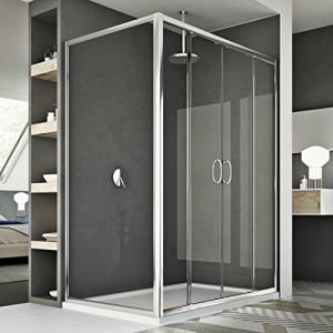 Cabine Douche 90x140 CM H185 transparent mod&egrave;le Replay Duo 2 Portillons (Briconow, neuf)