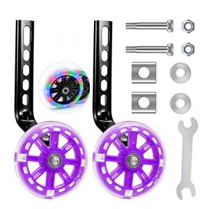 Roulette Velo Rnfant,Roue Auxiliaire,Stabilisateur Velo Enfant Rroulette Velo Stabilisateur-Avec Lumière Led Colorée-La Hauteur Peut être Ajustée,Applicable à Velo Enfant 20 Pouces-12 Pouces (Add fuel to the fire, neuf)