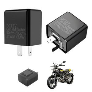 2 Pièces Relais Clignotant LED, Flasheur Indicateur 12V 2 Broches SPST, Centrale Clignotant LED Moto, Relais pour Feux Clignotants LED Scooters Voitures, Protection Automatique, Fréquence Réglable (Shenzhenshifengjunkejiyouxiangongsi, neuf)