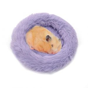 DONGKER Lit pour Hamster,5,5" en Peluche Ronde Douce pour Cochon d'Inde,Tapis de Sommeil Chaud pour Hamster,H&eacute;risson,Ecureuil,Cochon d'Inde,Rat,Oiseau et Autres Petits Animaux (AILOVA, neuf)