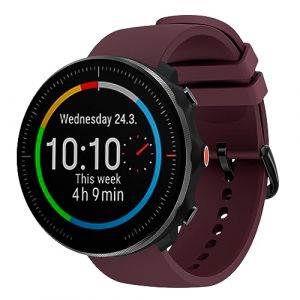 Hiseus Compatible avec Polar Vantage M / M2 Bracelet, Bracelets Souple en Silicone Sports Strap Bracelet de Montre Compatible avec Polar Grit X/Pro/Titan Bracelets (Rouge Foncé) (Hiseus-EU, neuf)