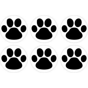 Autocollant x 6 Sticker Patte Chien Chat Animal macbook Laptop Voiture Moto (JLC-Sticker, neuf)