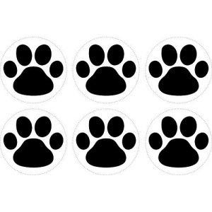 Autocollant x 6 Sticker Patte Chien Chat Animal macbook Laptop Voiture Moto (JLC-Sticker, neuf)