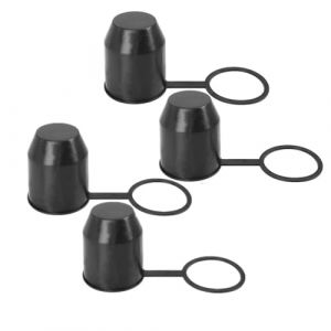 Wanfoou Lot de 4 capuchons de protection pour attelage de remorque - Noir - &Eacute;tanche &agrave; la poussi&egrave;re et &agrave; l'eau - Universel - Pour camping-car, voiture, remorque (Wanfoou-EU, neuf)