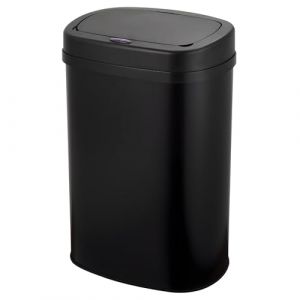 Five Stars&reg; poubelle avec capteur - 60 litres - Poubelle inox - Couvercle Soft Close - Noir (By Quality Needz, neuf)