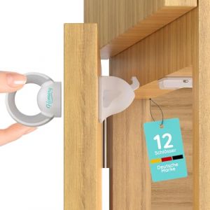 S&eacute;curit&eacute; enfant pour armoire magn&eacute;tique [12 serrures + 2 cl&eacute;s] &ndash; S&eacute;curit&eacute; invisible pour armoire b&eacute;b&eacute; avec ruban adh&eacute;sif 3M &ndash; Pour armoire et tiroir &ndash; Serrure magn&eacute;tique sans per&ccedil;age (Homery, neuf)