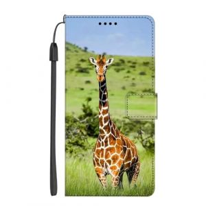 EuoDuo Coque Compatible avec Samsung Galaxy A50 &Eacute;tui Rabattable Motif Girafe Housse en Cuir Premium PU Portefeuille Flip Cover Magn&eacute;tique Antichoc avec Porte-Cartes (VLQI, neuf)