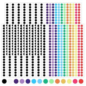 DOPENSPI Lot de 4200 pastilles adh&eacute;sives rondes de 12 mm - Autocollants multicolores - Imperm&eacute;ables et ind&eacute;chirables - Pour bureau, &eacute;cole, maison, cat&eacute;gorisation et marquage (subtle fragrance, neuf)