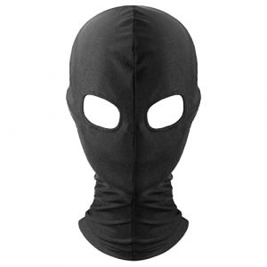 dPois Cagoule Sexy Latex 3D Protection Hiver Homme Femme Unisexe Visage Ski Moto Vélo Paintball Déguisement Halloween Costume Cosplay Assassin Carnaval Mascarade Ib Noir Taille unique (dPois eu, neuf)
