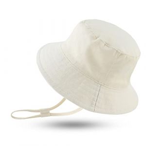 XIAOHAWANG Dinosaure B&eacute;b&eacute; Chapeau de Soleil pour Enfant Fille Gar&ccedil;ons &eacute;t&eacute; Bonnet Anti-UV B&eacute;b&eacute; Chapeaux Bob (Beige, 48CM(6 &agrave; 12 Mois)) (Xiaohawang Market, neuf)