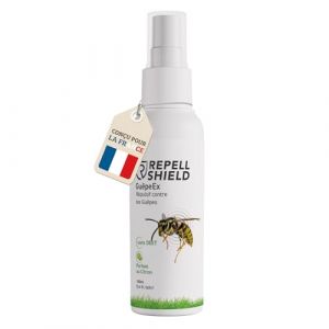 RepellShield® Citronnelle Spray Anti Guepes et Frelons -100ml- Non Tachant - Usage Intérieur & Extérieur - Barrière Répulsive de Longue Durée Anti Guêpe pour Maison, Piscine, Toiture (Vivere GmbH, neuf)