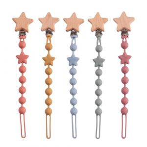 yrozvw Lot de 3 clips personnalis&eacute;s en silicone pour t&eacute;tines, clips de dentition en une seule pi&egrave;ce pour gar&ccedil;ons et filles, clips en silicone pour b&eacute;b&eacute;s (Y-avocado, neuf)