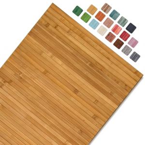 CosìCasa Tapis Cuisine Devant Evier Lavable Bambou - Tapis Cuisine Long en Bois - Tapis De Bain Bois Antidérapant - Tapis Bambou Salle De Bain, Caillebotis Douche Extérieure, Sable Doré, 50X400 (HomeLife Italy, neuf)