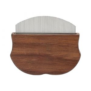 Dopsyesn Peigne &agrave; Poils pour Animaux - Peigne En Bois &Agrave; Manche Courb&eacute; Pour Chat | Outil de Toilettage Anti-Parasitaire pour Soins du Pelage des Chiots Chats Lapins Chevaux en Int&eacute;rieur et Voyage (Dopsyesn, neuf)