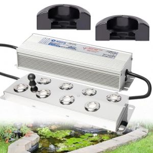 Brumisateur &agrave; ultrasons 8 T&ecirc;tes, 6L/H Humidificateur &agrave; brouillard avec une bou&eacute;e pour &eacute;tang, jardin, rocaille, serre, d&eacute;coration d'Halloween (pianods, neuf)