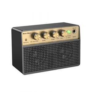 Mini Ampli Guitare, Amplificateur de Guitare Electrique 10W Portable,Rechargeable,Bluetooth et Casque avec Application pour Guitare &Eacute;lectrique, Acoustique ou Basse (hongyitenghui-EU, neuf)