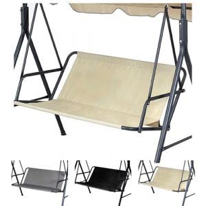 OREZAUQS Siège Rechange pour balancelle, Tissu Oxford 600D, Housse de Rechange pour balancelle de Jardin, Imperméable (Beige,127 * 50 * 50 cm) (YQWUK, neuf)