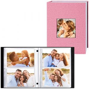 Lanpn Album Photo 10x15 200 Pochette 2 Paquets, Lin Tissu Album pour Horizontal Photos (Rose) (BILLIONRVL, neuf)