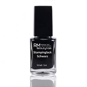 RM Beautynails de vernis à ongles pour stamping Noir 5 ml (RM Beautynails (AGB, Widerrufsrecht und Widerrufsformular, Verbraucherinformation), neuf)