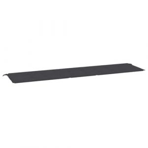 vidaXL Coussin de Banc de Jardin, Coussin de Siège de Salon, Coussin de Meuble de Terrasse, Coussin d’Assise Extérieur, Noir 200x50x4 cm Tissu Oxford (vidaXL FR, neuf)